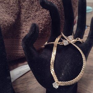 Jewelry-CZ solitary necklace with matching earrings (set Lot#8)